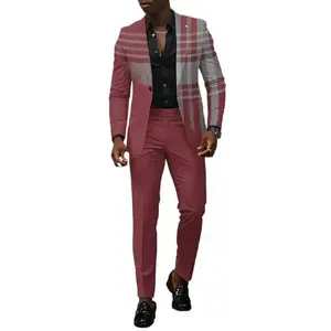Trendy Fashion Small Suit for Men Spring and Autumn Versatile Blazer Men's High-end Suit with Long Pants Set Menswear Formal Workwear Trouser