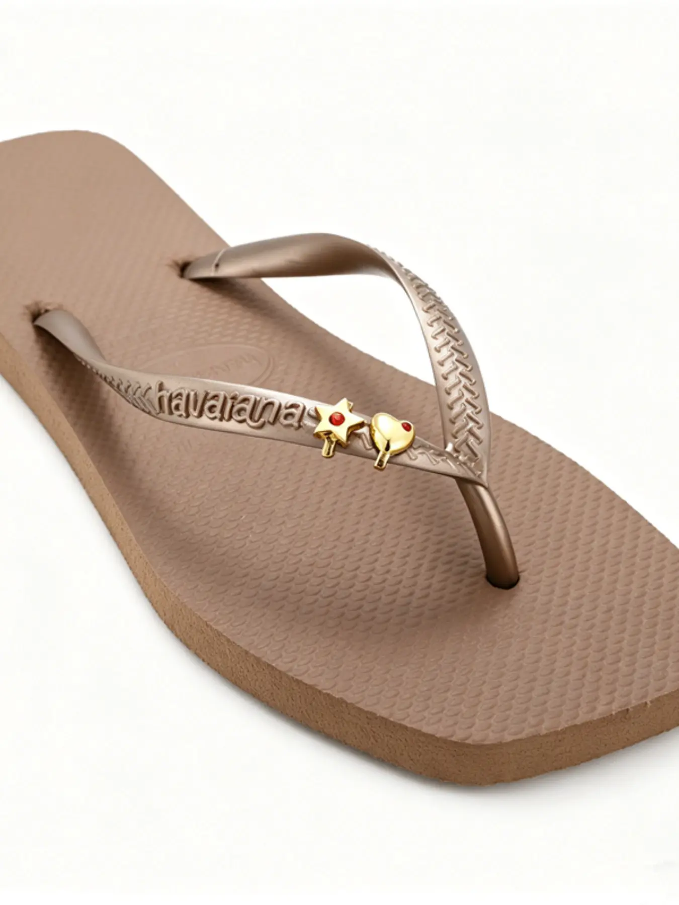 2 Pcs Heart Star Rhinestone Flip Flop Decorative Clips, Fits Havaianas, Summer, Style, Casual, Girlie Design, Suitable for Eu Us Japan Korea