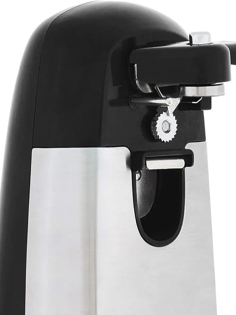3-In-1 Electric Can Opener, Bottle Opener and Knife Sharpener, with Stainless Steel Blade, Magnetic Lid Holder, Automatic, Countertop, 50W, Black Kitchen Utensils viral