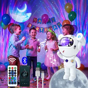 Astronaut Galaxy Projector,Space Projector with Cozy Lighting for Bedroom, Starry Nebula Ceiling Projection Lamp with 8 Modes,Kids Adults Room Decor rgb
