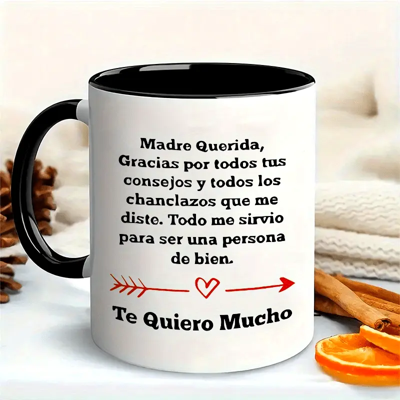 1 piece, 3A level, Gifts for Mom. Mother's Day Coffee Mugs. Querida Madre Mug for Mothers Day in Spanish. Gifts for Latin Mom for Birthday