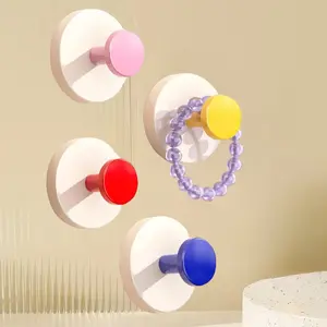 Heavy Duty Suction Cup Hooks No Drill Adhesive Wall Hooks Damage Free Strong Hold Multi Purpose Vacuum Hooks for Bathroom Kitchen Shower Tiles Glass Doors Towels Baskets and Wreaths