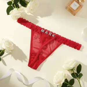 Personalized Name Thong - Custom Lingerie with Lace Detailing & Personalized Name - Thong with Name - Perfect gift for him - Custom Thong with Name - Bridal Gift