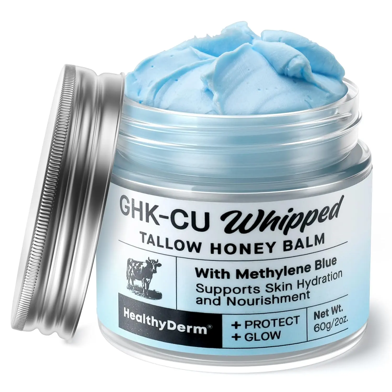 HealthyDerm GHK-CU Peptide Blue Balm with Beef Tallow & Methylene Blue