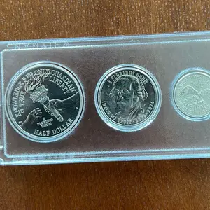 2026 Semiquincentennial 5-Coin Set - BU Half Dollar, Quarter, Dime, Nickel, and 2025 Penny in Whitman coin holder.