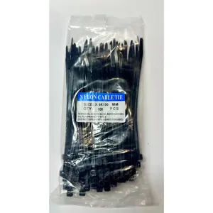 6" black zip tie, 100 pack