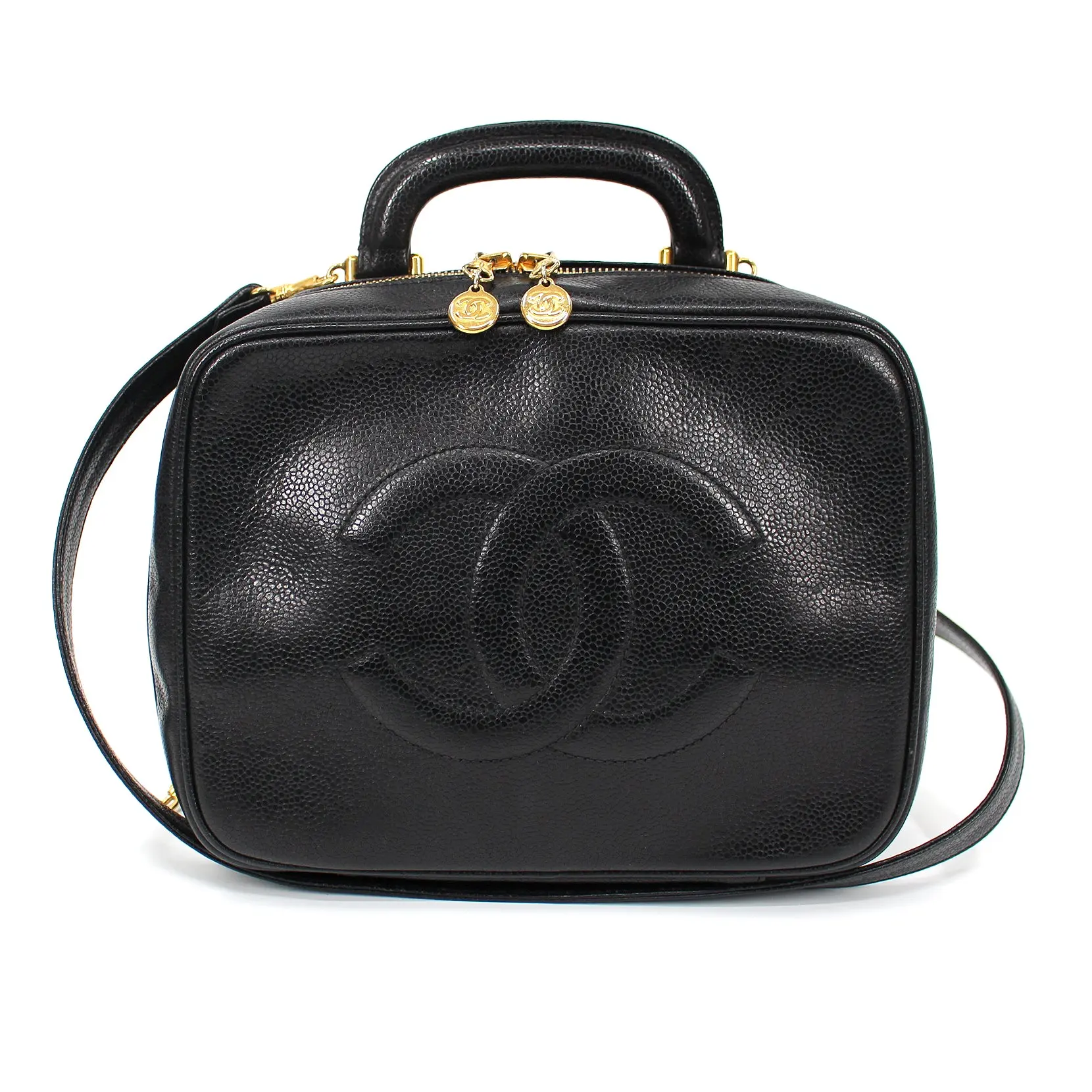 Pre-owned CHANEL Italy Crossbody Bags Caviar Vanity Crossbody