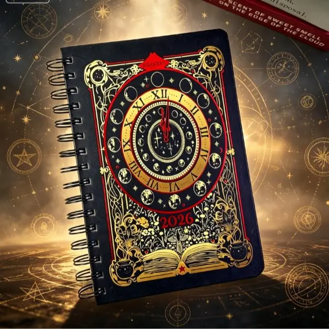 2026 Celestial Monthly Planner | Moon Phase Calendar & Witchy Aesthetic Journal, Spiral-Bound Organizer for Scheduling & Goal Tracking money savings book