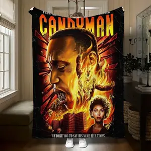 Candyman (11) Printed plush blankets are suitable for all seasons, soft and comfortable for sofas, mattresses, offices, outdoor use, camping, travel, and home use. Perfect for Black Friday, C