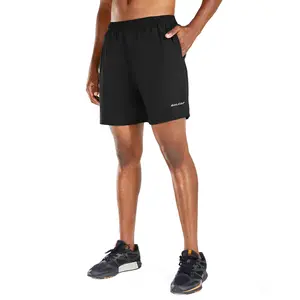 baleaf Men's 5" Running Athletic Shorts with Zipper Pocket for Workout Gym Sports Activewear Lightweight Quick-Dry Fabric