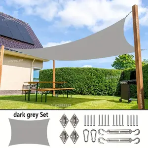 All-Season Waterproof Shade Sail Canopy Set for 4 People, UV Block Sun Shade for Outdoor Patio, Garden, Backyard, Pool - Includes Hook and Loop Fasteners, Normal Waterproof Acetate Material, Perfect for Valentine's Day, Easter, Women's Day,