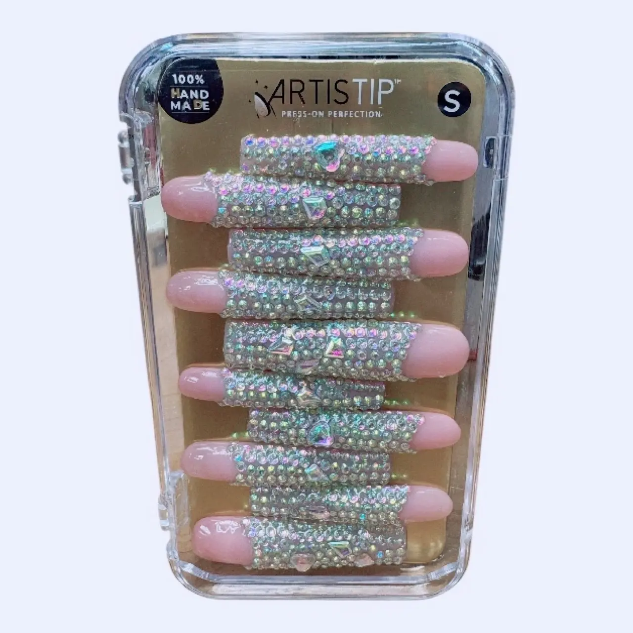 ARTISTIP LUX NAIL TIP HANDMADE RHINESTONE PRESS ON NAILS 2INCH, LX182 Manicure, Salon