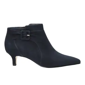 Bella Vita Womens Bindi Pointed Toe Zippered Casual Boots Ankle Low Heel 1-2" - Blue