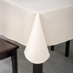 Elegant Rectangular Tablecloth, 100% Waterproof Vinyl, Color Tablecloth, Minimalist Style, Suitable for Dining/Gathering//Table Decoration(Champagne 102"x60" Rectangular)