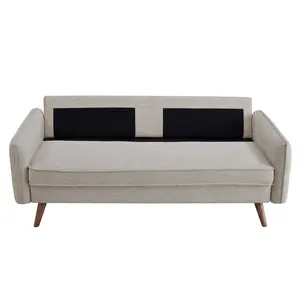 Modway Revive Upholstered Fabric Sofa in Beige