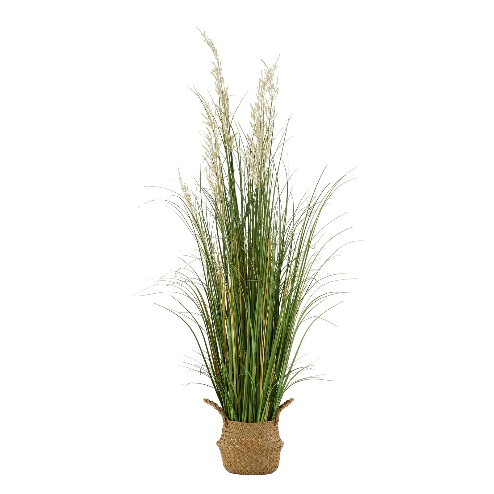 VEVOR 4ft Plastic Artificial Reed Flower Decor Set - 47in Realistic Look Premium PVC Faux Shrub in Pot, Sturdy, Stable, Lightweight, Easy Setup 1-Piece Artificial Plants for Indoor/Outdoor Use (Green)