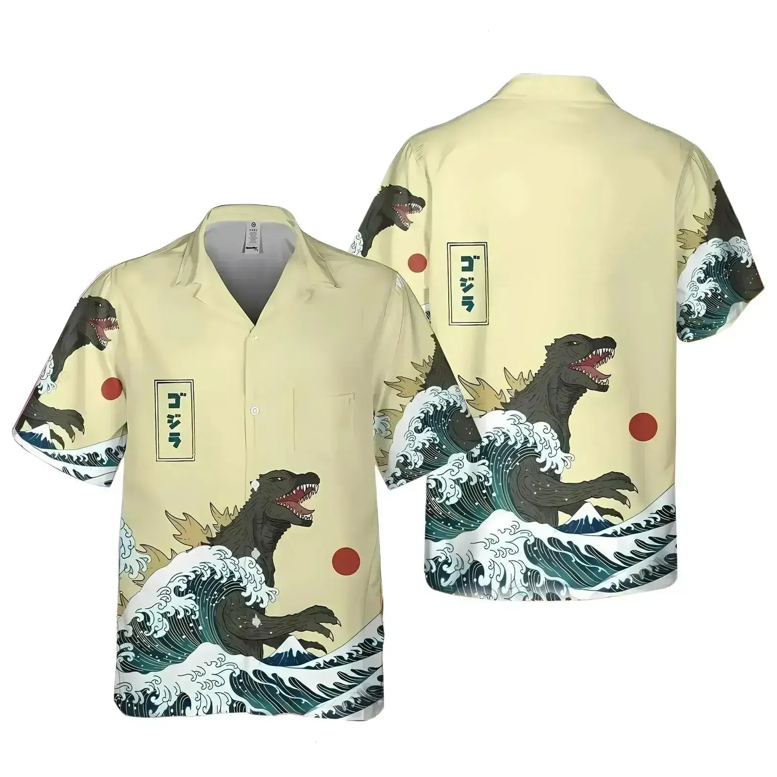 King of Monsters Godzilla Hawaiian Shirt Men Women Beach Wear Short Sleeve Hawaii Shirt Summer Beach Shirts
