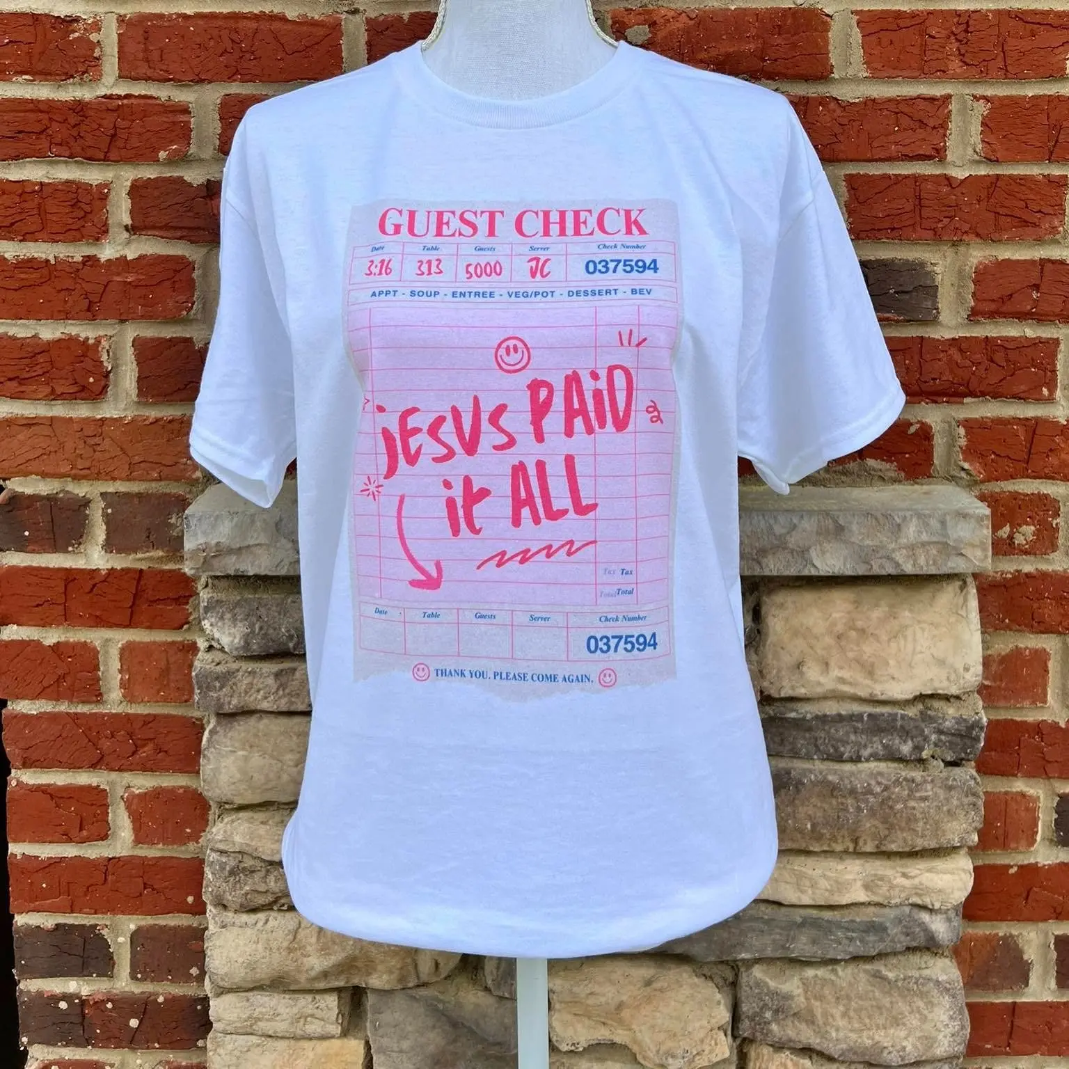 Jesus Paid it All on White