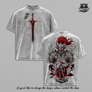 Igris Oversized Anime T-Shirt, Solo Leveling Streetwear Tee, Igris Graphic Washed Cotton Shirt, Shadow Knight Dark Aesthetic Outfit, Unisex Casual Drip, Gift For Anime Fans