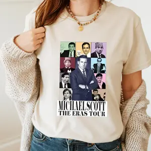 Michael Scott Shirt, Michela Scott Photo t-shirt, The Office t-shirt, The Office Threat Level Midnight Retro Vintage Unisex Classic T-Shirt