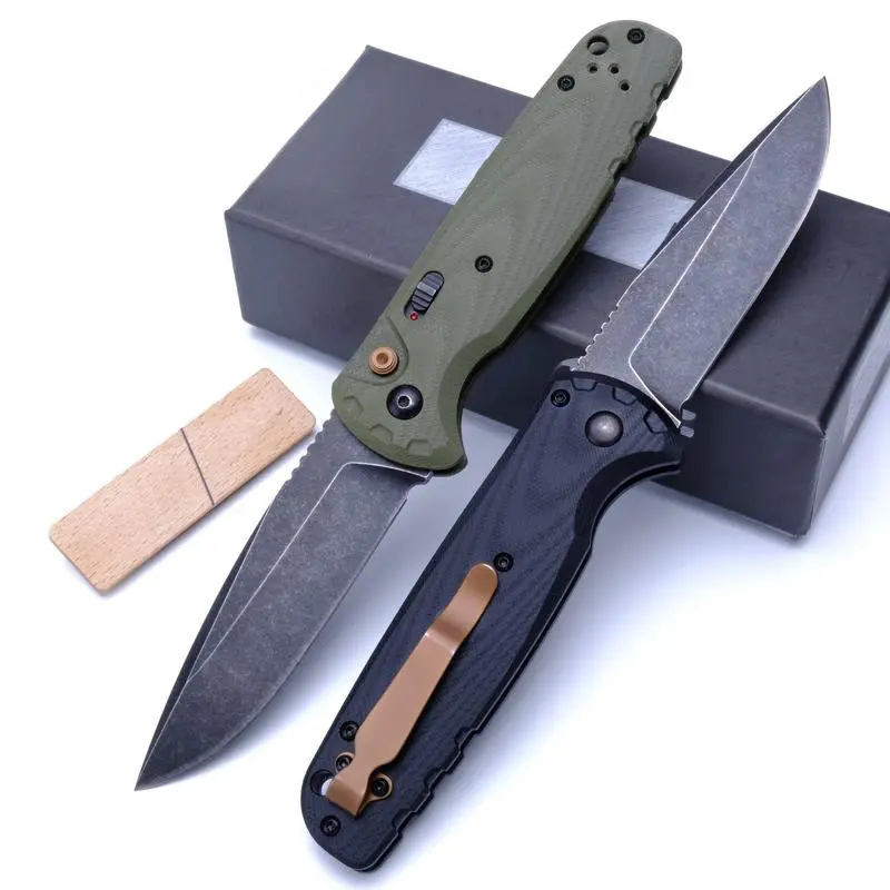 4300 practical folding knife with G10 handles and high-hardness steel, ideal for camping, driving, everyday carry, and package opening. Gift for men