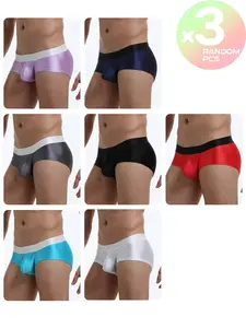 2/3/4 Pcs Random Color Men's Fashion Solid Boxer Briefs, High Stretch Skin-Friendly & Breathable, Fit for Daily Casual & Fitness