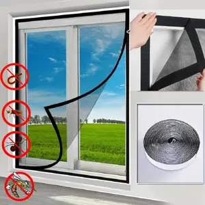 Mosquito Net Screen, Self-Adhesive Window Flyscreen, Summer Insect Door Mesh, Window Anti-Mosquito Net, Durable & Easy Install