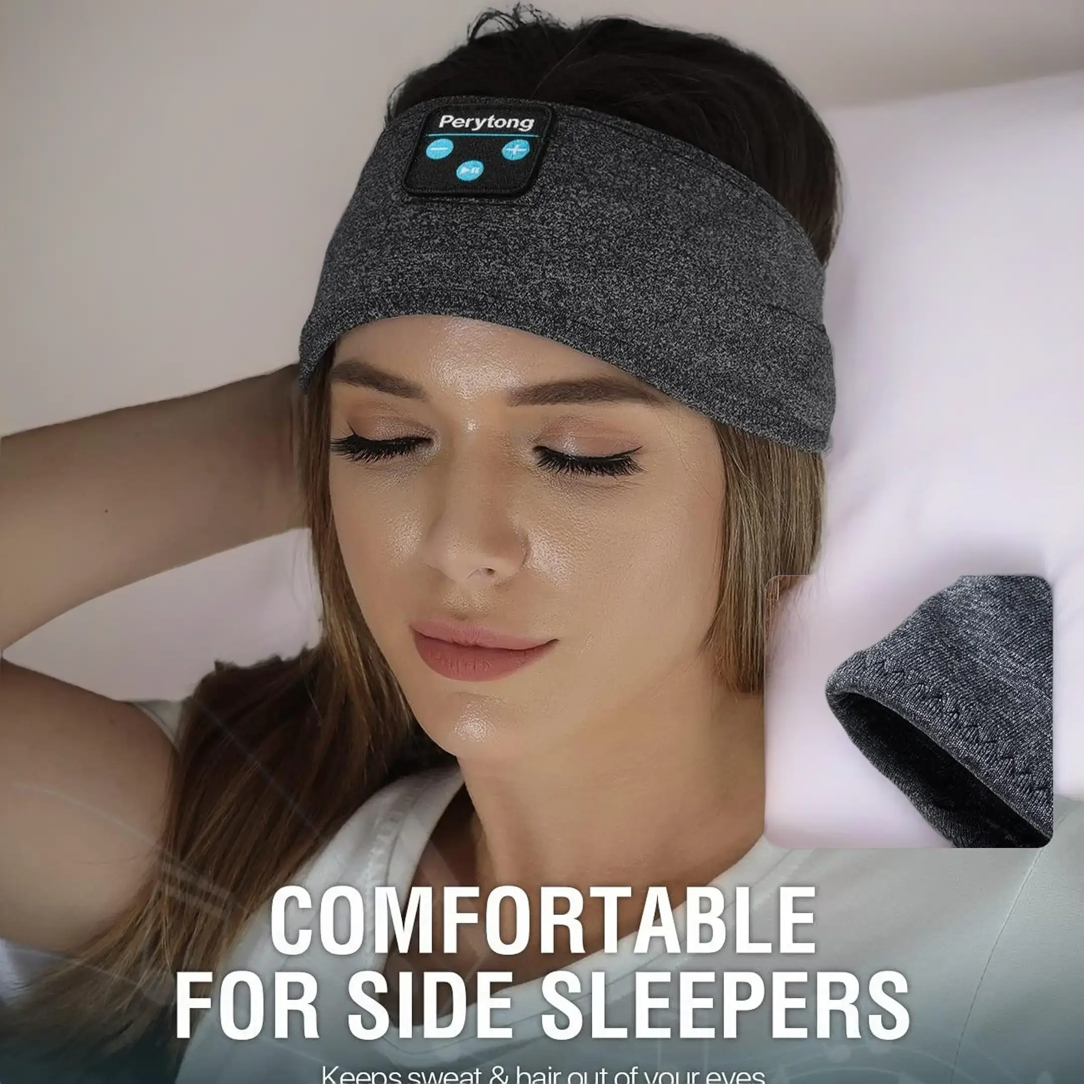 Sleep Headphones Wireless, Bluetooth Sports Headband Headphones with Ultra-Thin HD Stereo Speakers, Unisex, Perfect for Sleeping,Workout,Jogging,Yoga,Insomnia, Air Travel, Meditation