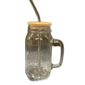24 ounce glass mason jar with lid