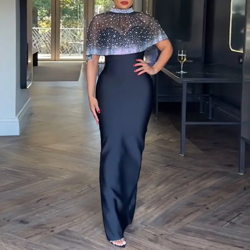 Cape wedding guest dress - TikTok Shop