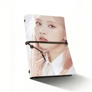 Holiday A6 Composition Notebook, Tethered Closure & Metal Leaf, Creative Christmas Gift, Shirt Cover Design