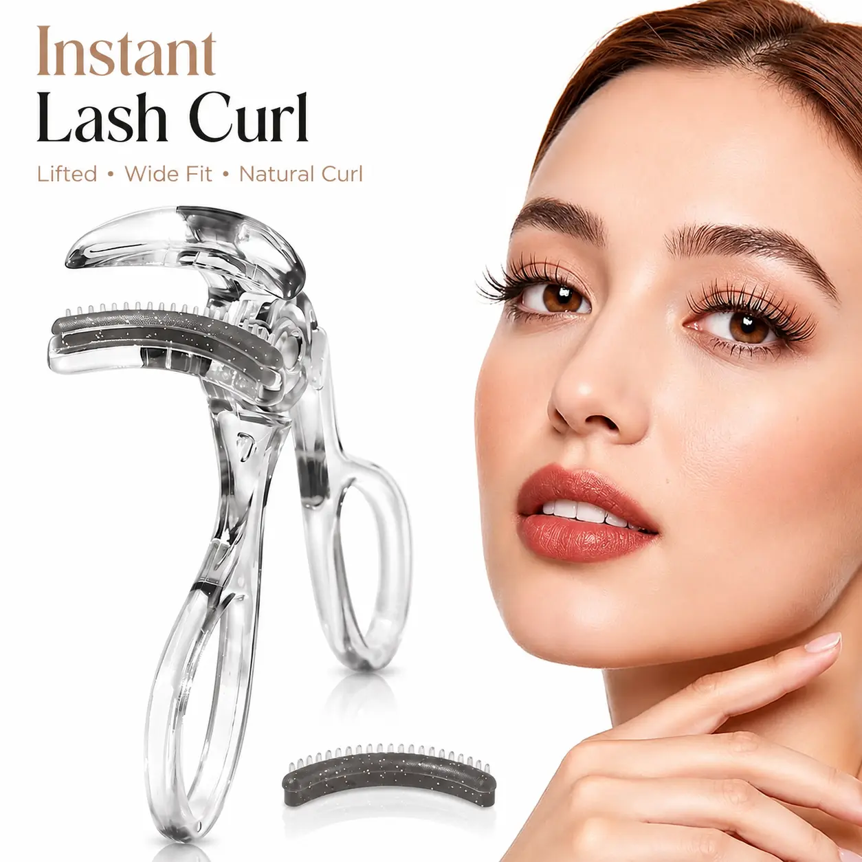Instant Lash Curler - Lifted Wide Fit Natural Curl for Perfect Eyelashes - Enhance Your Look with Ease,Precision Root Curl for Perfect Lashes