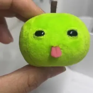 【SSummer10】Abstract Green Apple Plush Doll Keychain-Funny Fruit Keyring Backpack Pendant Accessory New Year Gift for Friends【SS】