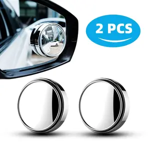 Car Rearview Mirror 2 Counts 360 Degree Adjustable Blind Spot Mirror Wide Angle for Car Safety Exterior Accessories Side Mirror