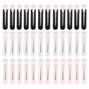 36Pcs Cute Retractable Box Cutters, Lovely Paw Design Utility Knives for Envelope Opening, Paper Cutting & DIY Crafts
