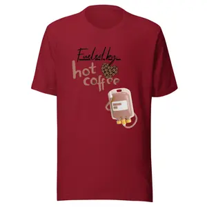 Fueled by Hot Coffee Unisex t-shirt