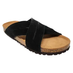 Gaahuu Women's Leather Criss Cross Footbed Sandal Gaahuu Women's Leather Criss Cross Footbed Sandal