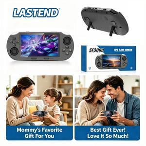 LASTEND SF3000 Portable Retro Handheld Game Console, 4.5" IPS Display Mobile Gaming Set, 3000mAh Battery, 16GB TF Card, Compact Gadget for Father's Day Gifts, Mens Gifts