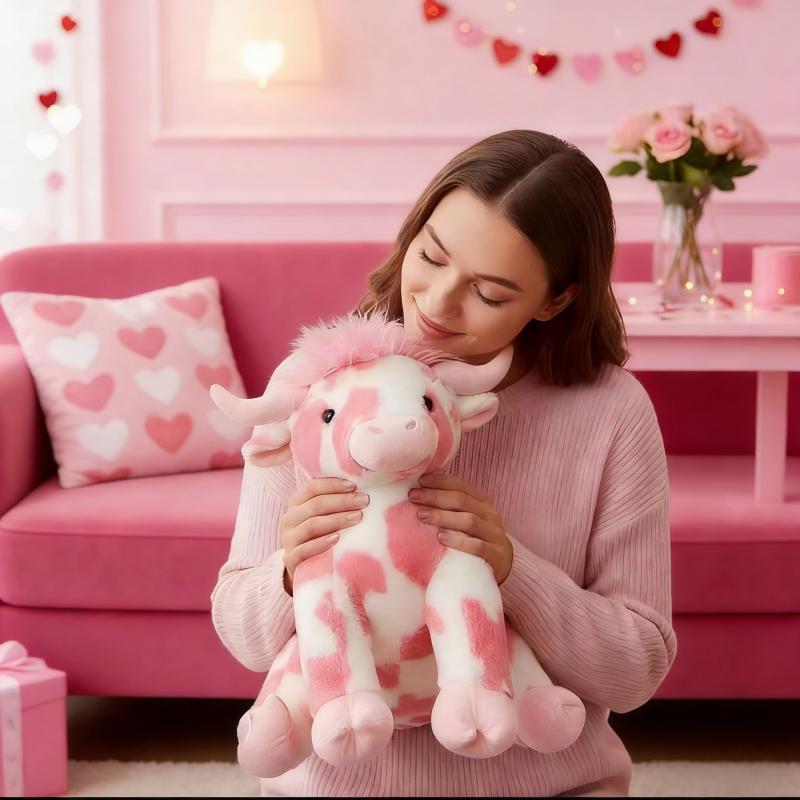 13- inch Highland Cow Stuffed Animal: Ultra - cute Fluffy Plush Gift! Realistic Figure & Weighted Design for Anniversary Birthday Gift Home Decor