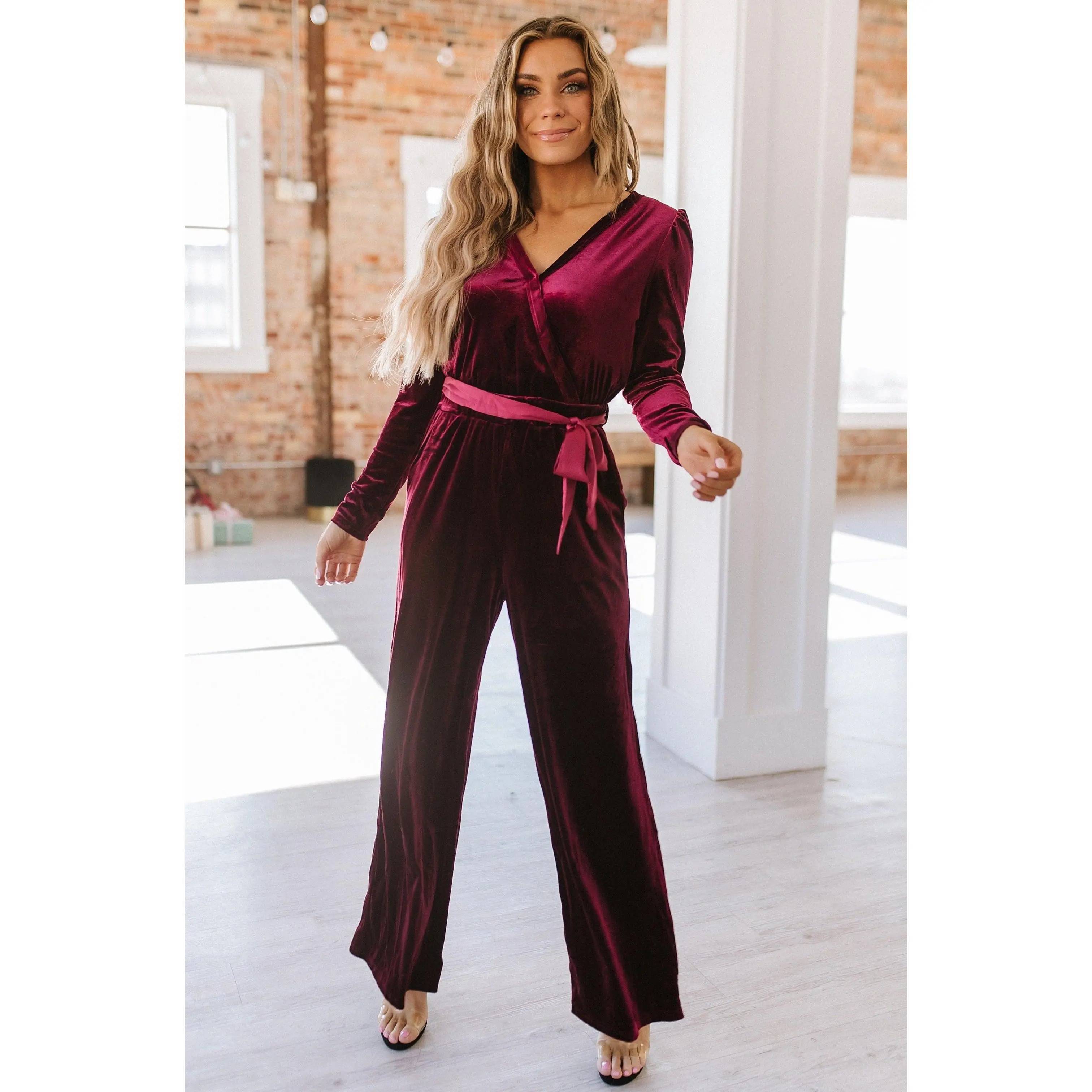 Finn Velvet Wide Leg Jumpsuit