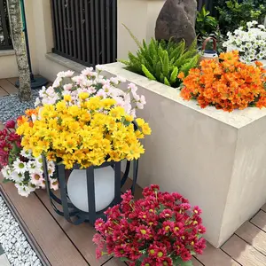 10-Piece UV-Resistant Chrysanthemum Artificial Outdoor Flowers, Lifelike Artificial Flower, Perfect for Indoor & Outdoor Pots, Garden Decor