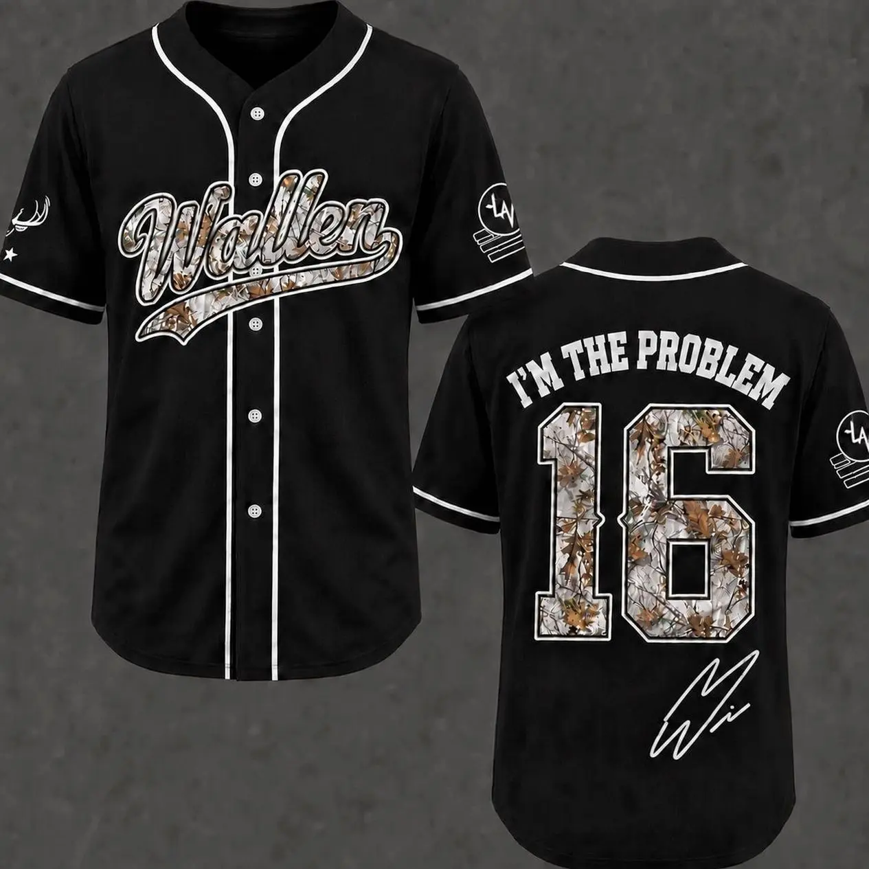 Im the Problem Baseball Jersey, Orange Black Number 7 Button Up Shirt, Unisex Country Concert Outfit