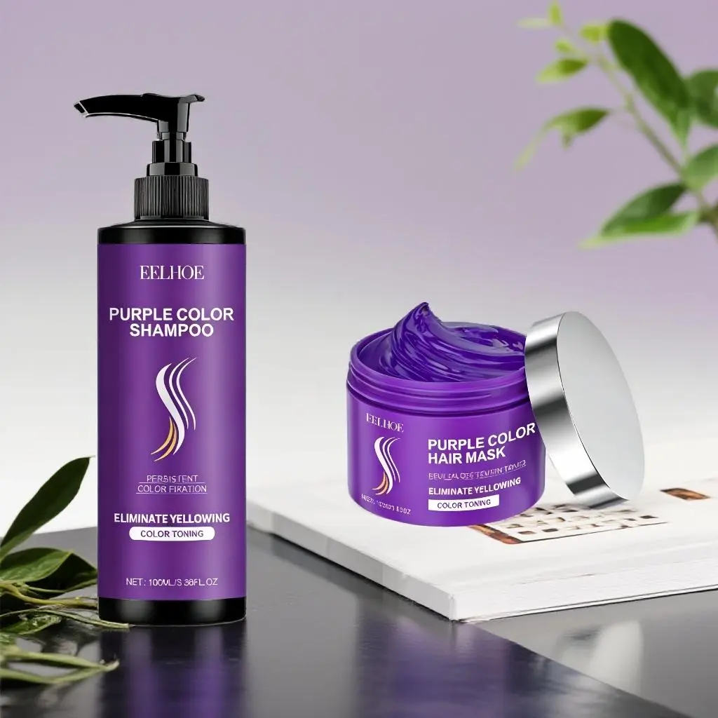 3.38oz of Purple Shampoo And 100G of Purple Conditioner, Designed to Hydrate And Smooth for Shiny Hair. an All-In-One Solution for Hair Care, Ideal for Both Men And Women, Making It a Great Gift for Mother'S Day, Violet, Haircare