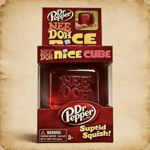 Dr Pepper x Needoh – Limited Edition Red Water Drop Squishy. Trendy Sensory Stress Relief Ball, Ultra Soft & Super Satisfying for All Ages