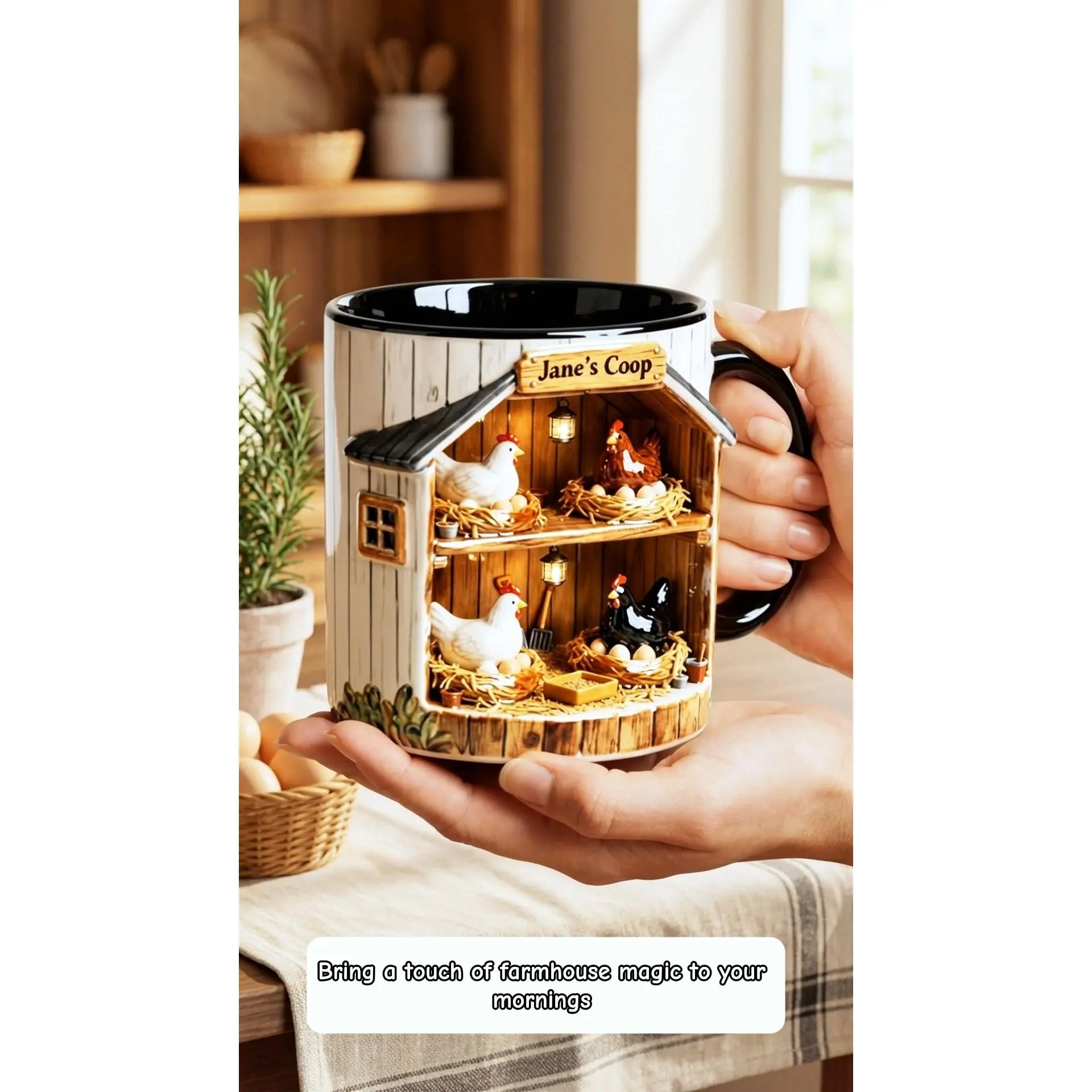 Custom Farmer Chicken Barn Mug Keepsake Gift
