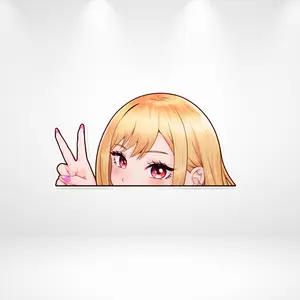 Marin Kitagawa Peeker Sticker, My Dress Up Darling Anime Vinyl Decal, Cute Marin Waterproof Laptop Car Sticker