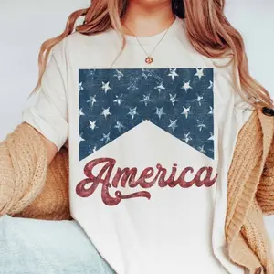 Comfort Colors America Shirt, Western Shirt, Cowboys Cowgirls Shirt, Western Style Patriotic Western Graphic Tee, Nashville Shirt,Country Shirt USA Shirt