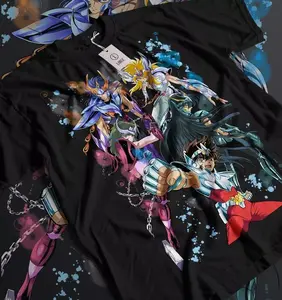 Saint Seiya T-shirt knights Of the Zodiac Hyoga Ikki Anime Shun Shirt All Size ,Gift For Fan