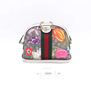 Pre-owned GUCCI Canvas Shoulder Bags Ophidia White Coated Shoulder Bag T10387642