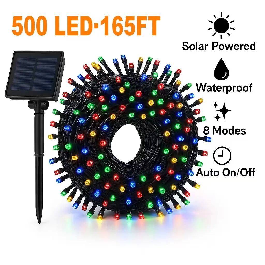 500LED 165FT Christmas light string, fairy light 8 modes , home garden yard Christmas wedding decoration 500LED 165FT Christmas light string, fairy light 8 modes , home garden yard Christmas wedding decoration